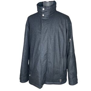 VINTAGE BOGNER GOAN THYMANN Men’s Grey Wool Jacket w/hood Fully Lined 44